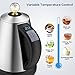 Electric Kettle - Gooseneck Kettle for Pour Over Drip Coffee and Teas, 304 Stainless Steel Kettle, 1.2L Drip Kettle with Variable Temperature Control, Keep Warm, 1000W, By Elechomes