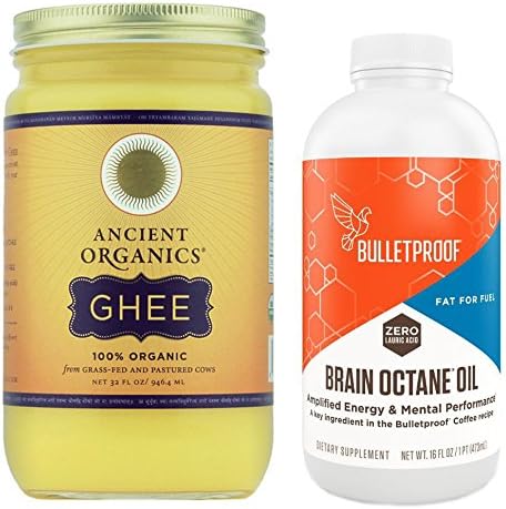 Ancient Organics 32oz ghee with Bulletproof 16oz Brain Octane (MCT oil)