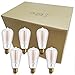 Oak Leaf Edison Bulbs, 40W Incandescent Filament Vintage Antique Style Light Bulb, 2400K Warm White(Amber Glow),Medium Screw Base E26,6 Pack