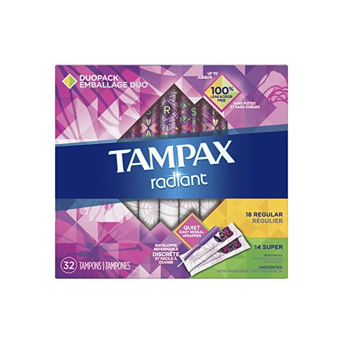 Tampax Radiant Plastic Regular Super