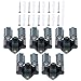NUOLUX Mop and Broom Holder Wall Mounted Garden Storage Rack 5pcs (Grey)