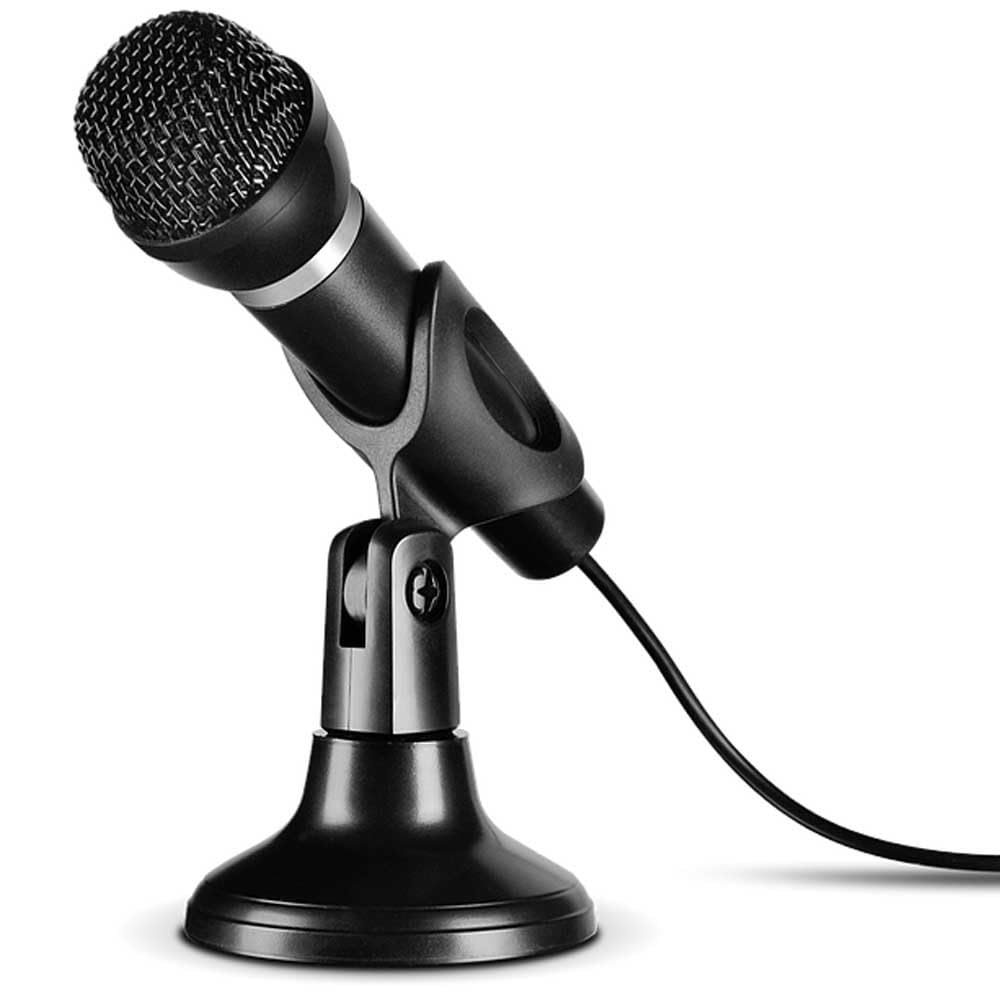 Speedlink Fama Microphone for on the Move (Small Size for 3.5 mm Jack Cable – Black black,SL-800002-BK