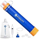 Etekcity Water Filter Straw with 1500L 3-Stage Filtration, 0.01 Micron, Personal Mini Purifier Survival Gear for Hiking, Camping, Travel, Emergency