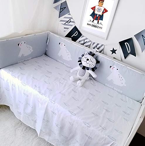 Rart 5 pcs Baby Bedding Set, Unisex All Round Bumper Collision Resistant Baby Crib Bumpers Collision Resistant Baby cot Bumper-H 120x60cm(47x24inch)