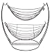 MyGift® Gunmetal Gray Metal Double Hammock Fruit Basket, 2-Tier Vegetables Produce Storage Rack Display Stand