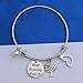 FEELMEM Bracelet Gift For Grandma Best Grandma Ever Expandable Wire Bangle Grandma Gift (Silver)