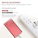 Yoobao Portable Charger 10000mAh Slim Power Bank Powerbank External Cell Phone Battery Backup Charger Battery Pack Dual Input Compatible iPhone 11 X XR Xs Max 8 7 Plus Android Samsung - Bright Red