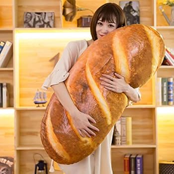 Ladysdress Creative Toy for Home Decor Funny 3D Simulation Bread Shape Pillow Toy Gift for Kids Girlfriend | Soft Lumbar Back Cushion Plush Toy (C_32