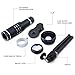 Cell Phone Lens 18X Telephoto Lens Super Wide Angle Lens Macro Lens 3 in 1 Phone Camera Lens Kit with Universal Clip and Mini Flexible Tripod for iPhone Samsung and Most Smartphones (Black)