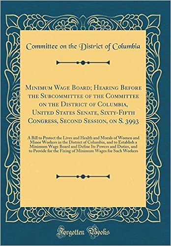 Minimum Wage Board Hearing Before The Subcommittee Of The