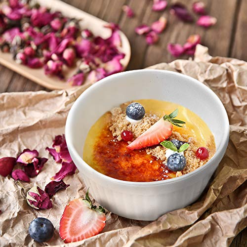 KitchenTour Porcelain Souffle Dishes 8 Ounces Ramekins for Baking Souffle, Creme Brulee - Set of 6 - Thumbnail 2