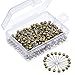 EBOOT 400 Pack Map Push Pins with 1/8 Inch Head and Steel Point (Retro Gold)