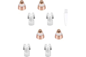 FANJEIS Eyebrow Hair Remover Replacement Heads Compatible for Finishing Flawless Facial Hair Removal Tool for Women Smooth, with Cleaning Brush, Rose Gold (RoseGold-4pcs)
