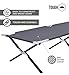 Tough Outdoors Evergreen Camping Cot XL - Cots for Sleeping - Foldable Camping Beds for Adults - XL 2 Person Portable Folding Bed - 300 lbs (136 kg) Capacity - 83” x 32” (211 x 81 cm) - Dark Gray