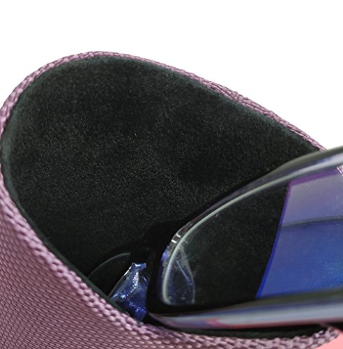 VIEEL Eyeglasses Holder & Stand Case, Plush Lined Household Magnetic Holder Protective Anti-Scratch Dustproof Stand Case for Eyeglass and Sunglasses (Black) - Thumbnail 6