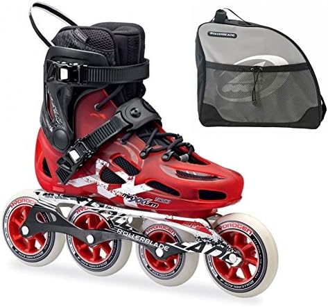 Rollerblade Maxxum 100 Red and Black Inline Skates with Rollerblade Skate Bag Included-10