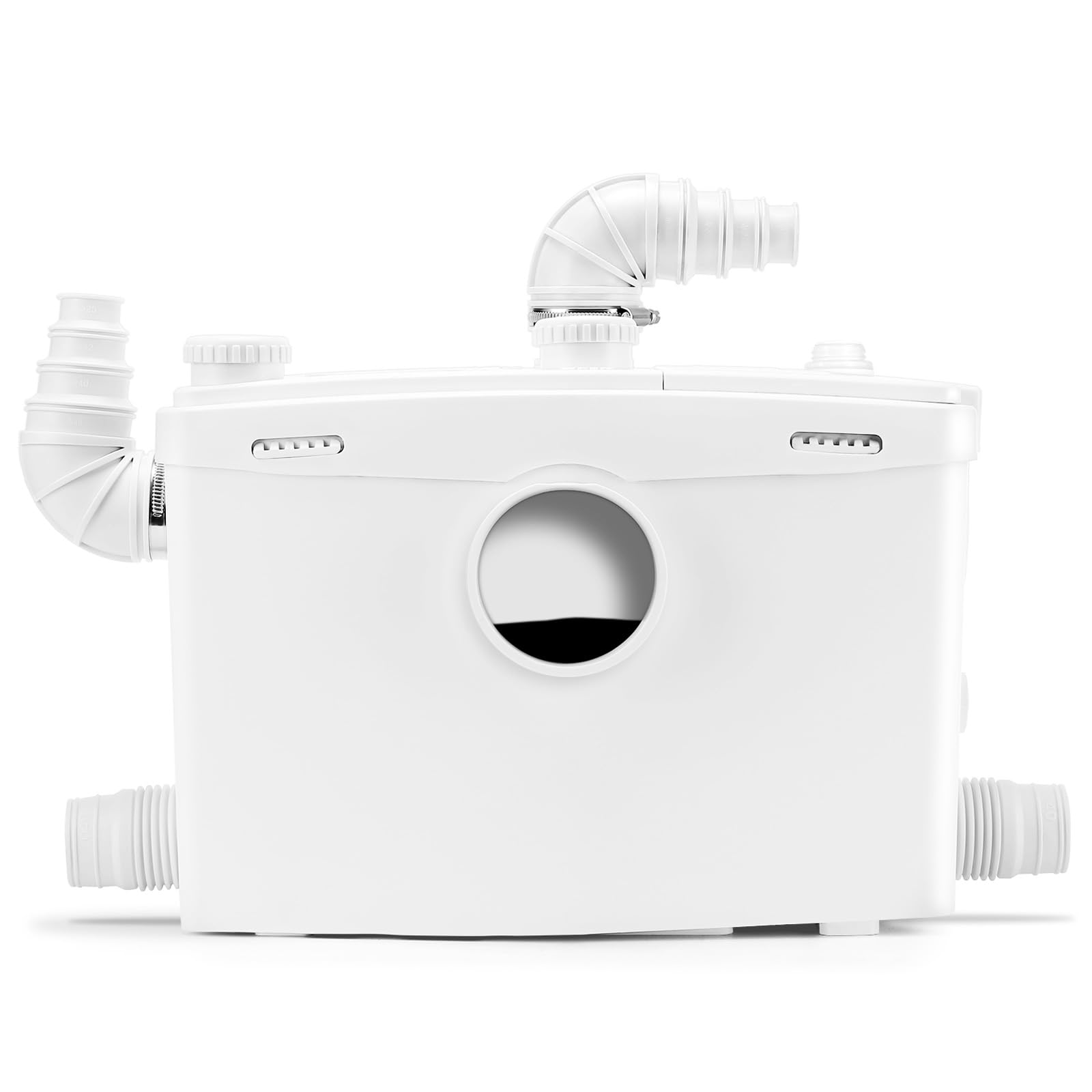 Photo 1 of 1500W Macerator Pump with Grinding Blade Toilet Pump Utility Sink Pump Upflush to 32.8FT 2800GPH Macerating Toilet System with 4 Water Inlets 2 Outlets for Toilet Sink Shower Laundry Kitchen Basement