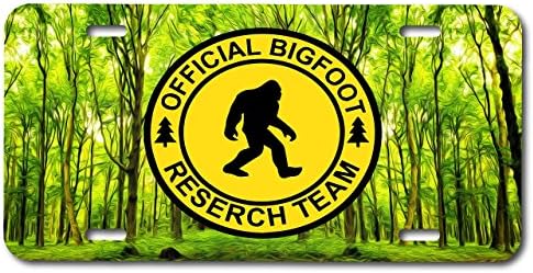 Official Bigfoot Research Team License Plate Sublimation Printed