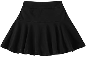 Neutocd Toddler Little Kid Baby Girl Skorts Skirt for Dance Birthday in Solid Mini 100% Polyester
