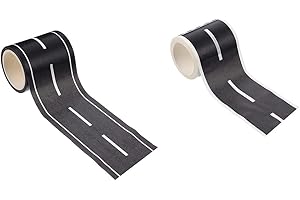 Ipetboom Lot de 2 rouleaux de ruban adhésif noir pour fête d'anniversaire d'enfants, décoration de jeu créatif, 500 x 4,8 cm