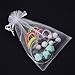 Mudder Organza Gift Bags Wedding Favor Bags Jewelry Pouches, Set of 50, White