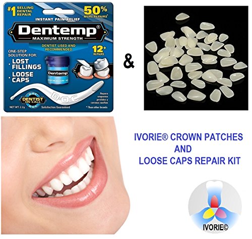 Dental Cosmetic Crown Patch Ultra-Thin Veneers & Dental Adhesive Glue Bond Home Use (Shade A2) - Thumbnail 2
