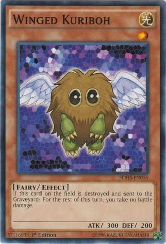 Yu-Gi-Oh!! - Winged Kuriboh (SDHS-EN016) - Structure Deck: Hero Strike - 1st Edition - Common