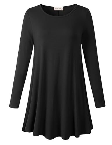 LARACE Plus Size Tunic Tops Long Sleeve Shirts for Women Swing
