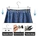 GOODUSCN Pant Hangers,14 inches Skirt Hanger Pants Hanger with Clips Metal Pant Hangers Space Saving for Pants Skirts Clothes (30Pack)