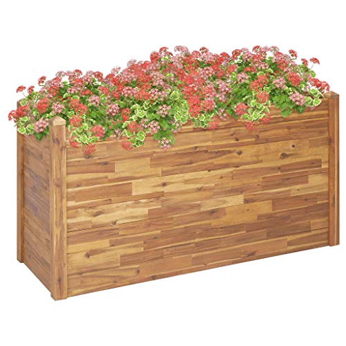 Tidyard Holz Stapelbaren Gartenbeet Blumenkasten Pflanzkübel Pflanzkasten Pflanzgefäß für Garten Terrasse Balkon…