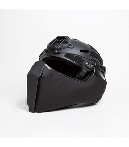 FM~ Gunsight Mandible Can Hang Fast Helmet for Helmet Half face Protection Cover Outdoor Tatical Airsoft Hunting Game(BK) : Sports & Outdoors