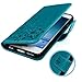 iPhone 6 Leather Case - Emixc Premium PU Leather Flip Folio Wallet Case Card Slot Kickstand Shock Absorbing Soft TPU Inner Bumper Protective Cover With Hand Strap For iPhone 6/6S 4.7 Inch