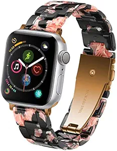 YSSNH Resin Band Compatible with Watch Band 38mm 40mm 42mm 44mm Men Women for Series 5 4 3 2 1 Band, Replacement Lightweight Waterproof Fashion Strap with Stainless Steel Buckle 2019