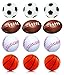 Charmed Stress Balls Squeeze Foam for Anxiety Relief, Relaxation, Party Favor Toy, Gifts (12 Pack) (Sports theme)