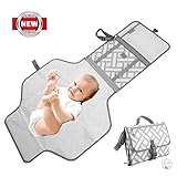 Portable Changing Pad Lightweight Travel Changing Station Mat with Mesh and Zippered Pockets Car Diaper Clutch Bag for Baby YOOSKE Entirely Padded Detachable Waterproof Wipeable Kit
