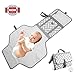 YOOSKE Portable Baby Changing Pad Travel Waterproof Diaper Mat with Perfect Sleeper Contour Changing Diaper Station for Infant Baby