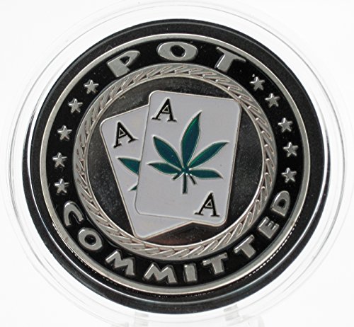 Pot Committed Silver Poker Card Guard - Thumbnail 4