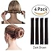 4 Pcs French Bun Maker Women Girls Kids Magic Hair Styling Donut Bun Maker Former Foam French Twist Hairstyle Clip DIY Doughnuts Hair Bun Tools
