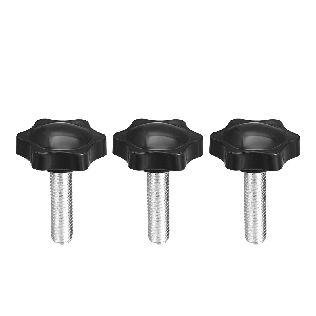 uxcell Clamping Handle Screw Knobs Handle Star Knob M8 x 30mm Male Thread 3pcs