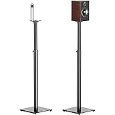USX MOUNT Universal Speaker Stands Height Adjustable - Extends 33" to 42", Holds Satellite and Small Bookshelf Speaker up to 