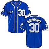 Men's The Sandlot Benny 'The Jet' Rodriguez Blue 30 Movie Baseball Jerseys