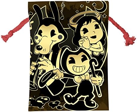 Bendy And The Ink Machine Musial Drawstring Santa Sack Personalized Santa Bags for Storing Christmas Gifts Decorations