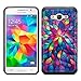 Zase Samsung Galaxy Express Prime Case, Galaxy J3, J3V, Galaxy Sky, SOL, Galaxy AMP Prime Case Dual Layer Armor Defender Protective Hard Shell Cover Slim Fit (Hybrid Design Rainbow Flower)
