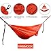 LAZZO Camping Hammock | Bundle Includes Mosquito Net, Rain Fly, Tree Straps, Backpack | Weighs 4 Pounds, Perfect for Hammock Camping,Backpacking，Hiking | Lightweight Nylon Single & Double Hammock