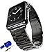 iiteeology Compatible with Apple Watch Band Series 11/10/9/8/7 46mm/45mm, Ultra 3/Ultra 2 49mm, Series 6/5/4 SE 3 44mm, Series 3/2/1 42mm, Stainless Steel Metal Link Band for iWatch - Black