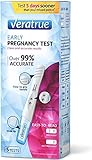 Veratrue Early Result Pregnancy Test, 5 Count, Clear and Accurate Results, Over 99% Accurate, German Reagents, FDA-Approved, Individually Sealed Midstream Devices