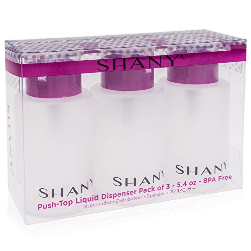 SHANY Push-Top Nail/Makeup/skin Care Liquid Dispenser with Snap Flip Top, 6OZ, Pack of 3