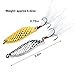 Sougayilang Fishing Spoons Hard Fishing Lures Treble Hooks Salmon Bass Metal Fishing Lure Baits 1/2 OZ