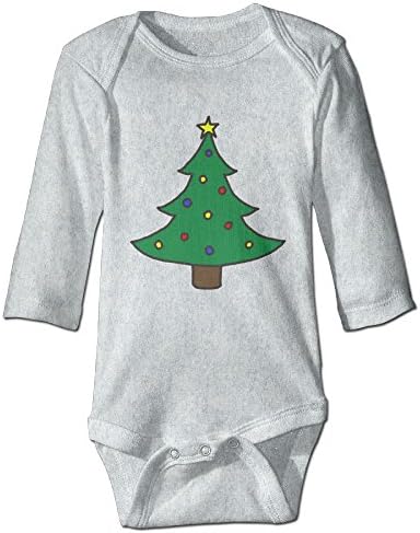 Christmas Tree Soft Cotton Long Sleeve Unisex Baby Bodysuit Baby Onesies