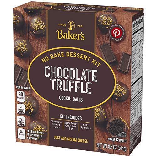 Baker's Chocolate Truffle Cookie Balls No Bake Dessert Kit (8.6 oz Box) - Thumbnail 6